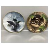 Dominion China deco plates with gold trim