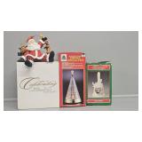 Lighted Musical Tree, Peace Prayer Bell, Santa