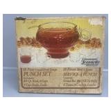 18 piece Crystal punch bowl set