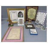 Assorted Picture Frames and small figurines