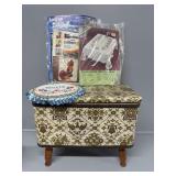 Redman Square Sewing Box on legs circa 1950ï¿½s