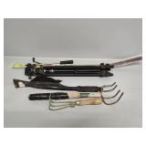 Tri-Pod, Windshield Scrapers, Garden Tools