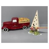 Harry and David Pear Truck Cookie Jar