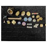 Assorted Pins:Military, USA Olympic, Compass