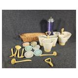 Condiment caddy , In line Water Line, Oval Woven