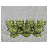 Indiana Glass Green Tumblers(7)