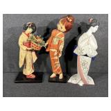 Hakata Bisque Doll & 2 other Geisha dolls
