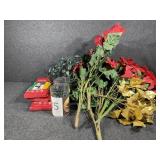 String lights. White & multi. Tinsel. Artificial