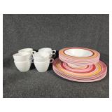 Plastic Dinner Plates(6) , Bowls(6) ,