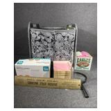 Fabric tote with office supplies