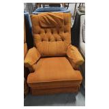 Orange Rocking Recliner Chair