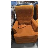 Orange Swivel Rocking Chair