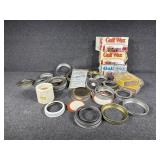 Canning rings &  lids. Household paraffin wax