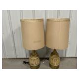 Mid Century Plaster Genie Bottle Lamp(2)