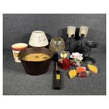 Desk lamp. Jar candle with a shade