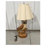 Chalkware Owl table Lamp