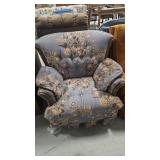 Floral Swivel Rocking Chair