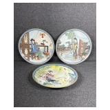 3- Imperial Jigdezhen Collectors Plates