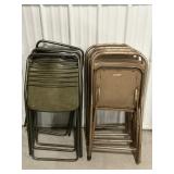 Metal Folding Chairs x8