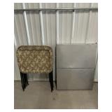 Metal Table, x4 TV Trays