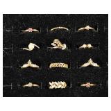 Gold Toned Rings(12)