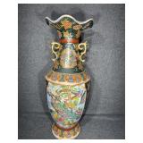 Satsuma inspired style of  Japanese pottery vase