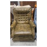 Green Leather Swivel Rocking Chair