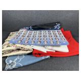 Table runners, vinyl placemats, lace tablecloth