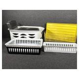 Assorted size plastic baskets