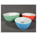 Primary Colors Pyrex Mixing Bowls(3)