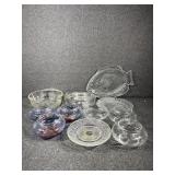 Stacking candy  bowls, salad plate, serving bowl