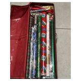 Red fabric  Wrapping paper storage with paper.