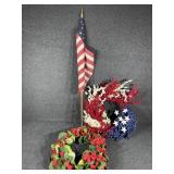 4 Of July Wreaths and Flag