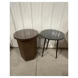 Wooden Stand, Cardboard Stand, w/ glass tops