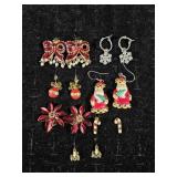 Pierced Christmas Earrings