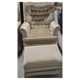 Rocking Swivel Chair With Foot Stool