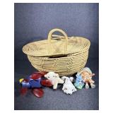 Wicker or Rattan storage basket