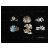 Sterling and .925 Rings, Silver Tone Rings