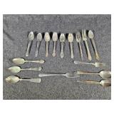 Assorted Metal Spoons, Knives, Forks