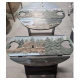 Wooden Outdoorsy Stands x2