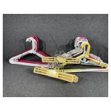 Assorted clothes hangers