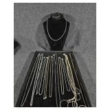.925 Necklace and Bracelet, Assorted Necklaces