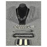 Black and White Beaded Necklaces