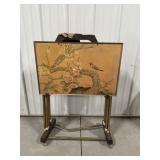 TV Trays (4) With Stand On Wheels