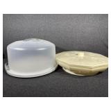 Cake carrier &  covered relish tray