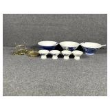 Blue & White porcelain tea bowls , cups& spoons