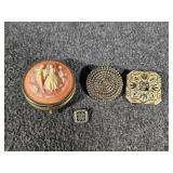 Sterling 4-H Pin, Small Makeup Compact, German