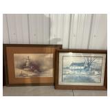 Oil Panting Lighthouse, Water Print Country