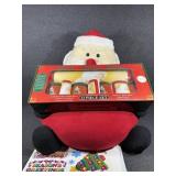 Norman Rockwell Gift Set. Santa plush chair