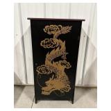 Wooden Cabinet With Dragon Design